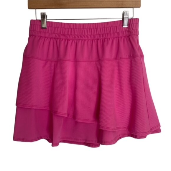 Lucky in Love Pants - Lucky in Love Pink Layered Tennis Skort Small